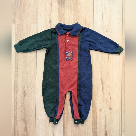 Vintage Baby Health Tex Colourblock One Piece - Picture 1 of 5